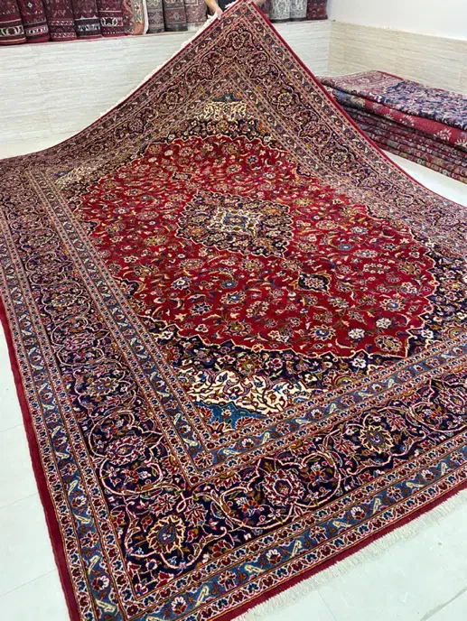 ۱۲متری کاشان مارکدار قطبی پرز دار سالم|فرش|همدان, |دیوار