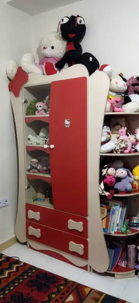 کمد و تخت ام دی اف لعابی اورجینال|تخت و سرویس خواب|کرج, حصارک بالا|دیوار