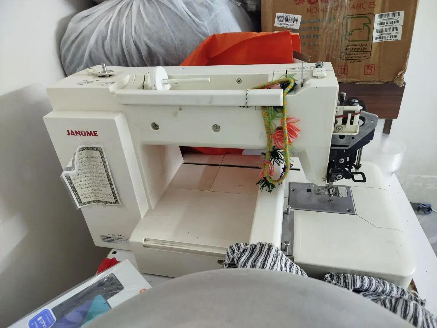 چرخ گلدوزی ژانومه 450 سبز|لوازم خیاطی و بافتنی|گنبد کاووس, |دیوار