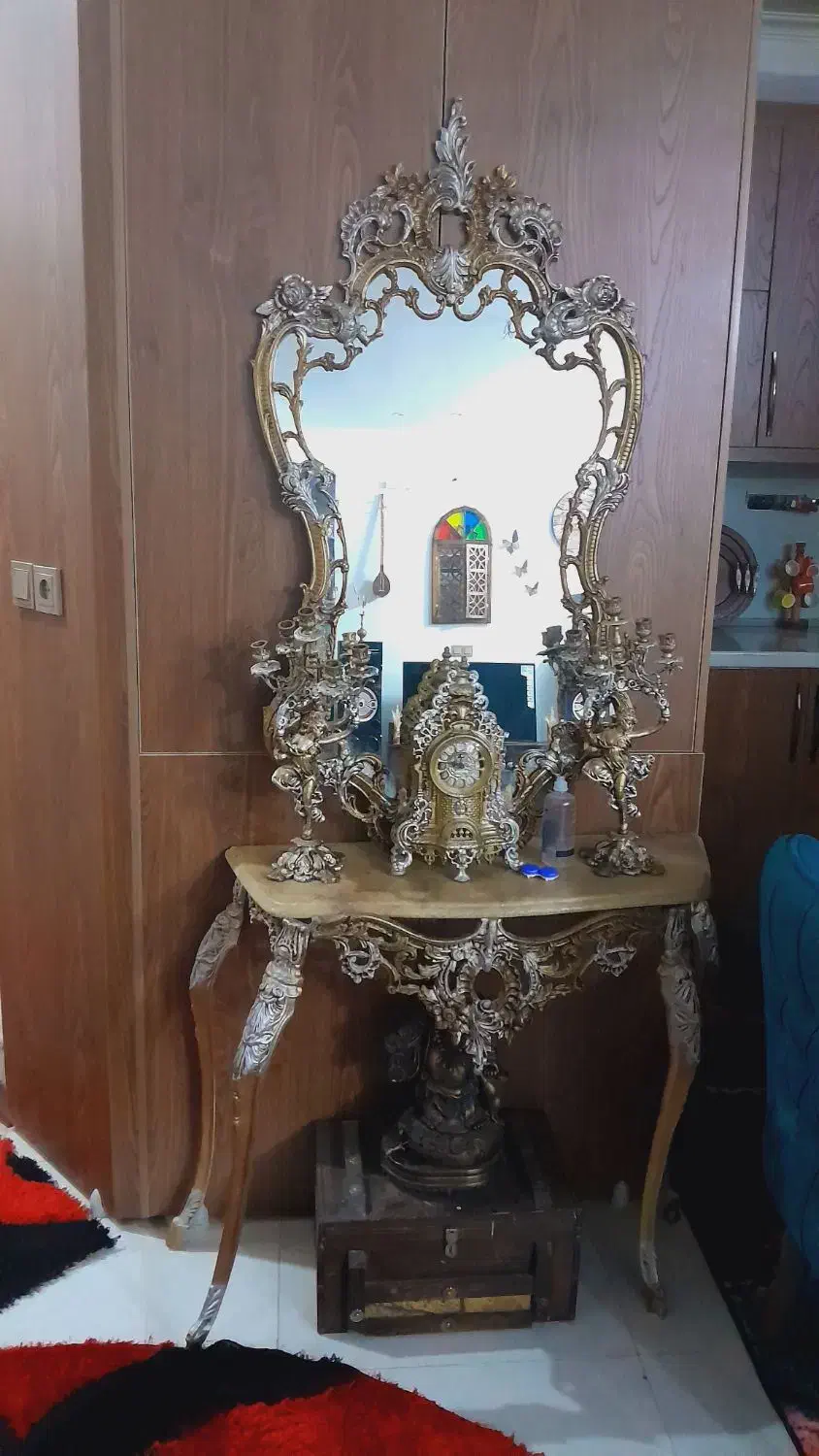 آیینه و شمعدان و کنسول|بوفه، ویترین، کنسول|یزد, |دیوار