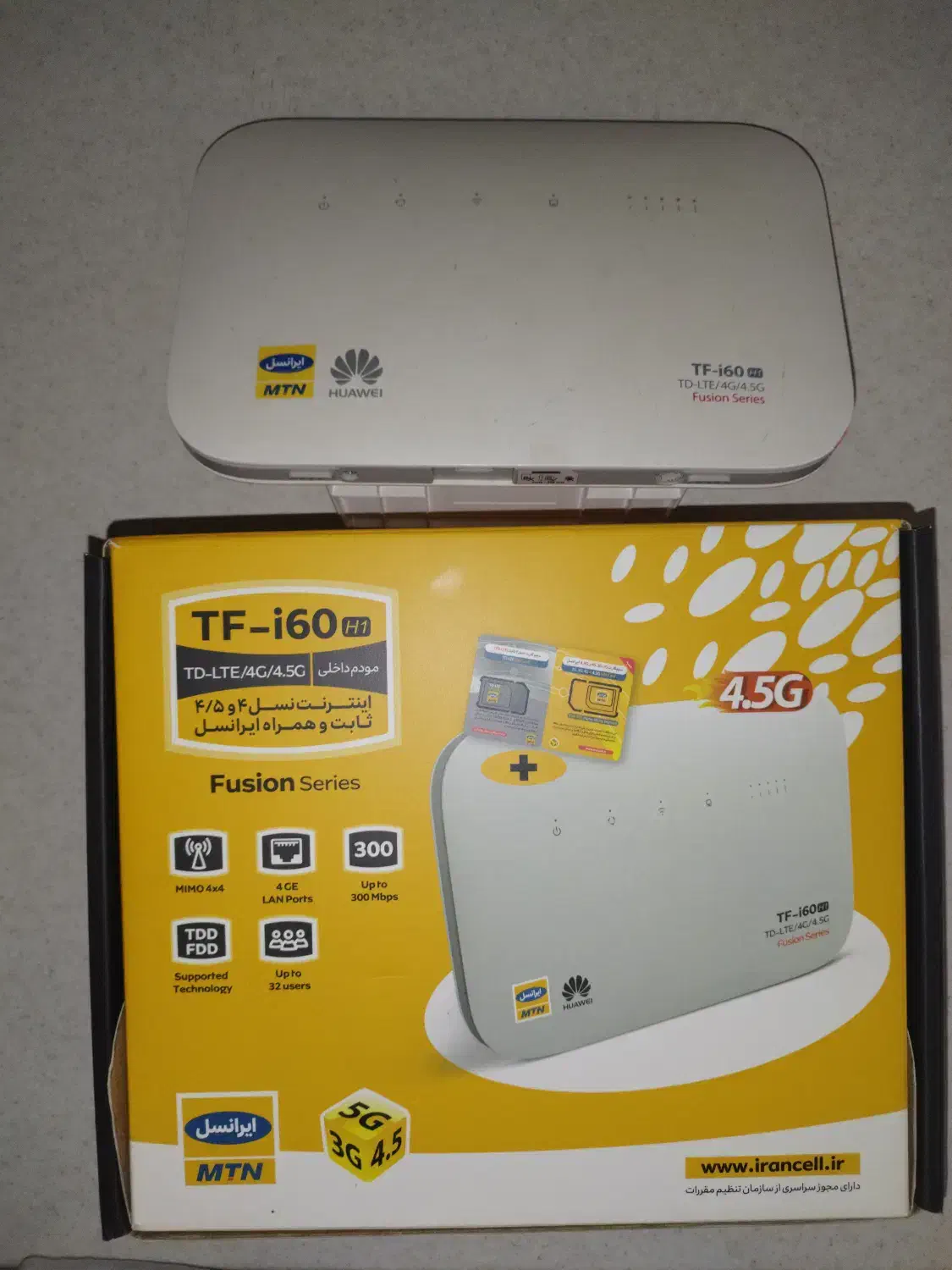 فوری مودم TF-i60 H1 ایرانسل TD-LTE 4.5G|مودم و تجهیزات شبکه|زنجان, |دیوار