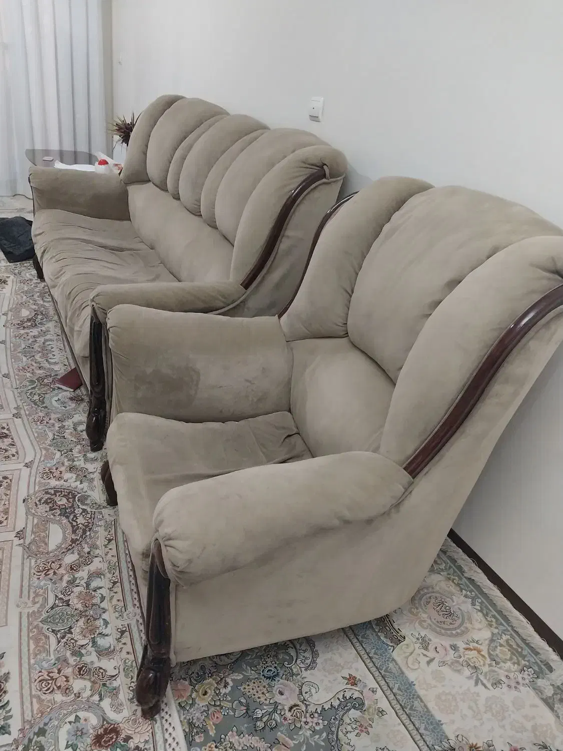 فروش مبل راحتی ۷نفره تهرانسر|مبلمان خانگی و میز عسلی|تهران, باشگاه نفت|دیوار