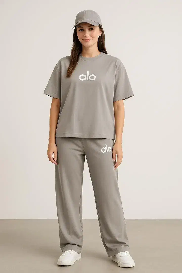 ست تیشرت باکسی و شلوار بگ الو|لباس|خرمآباد, |دیوار