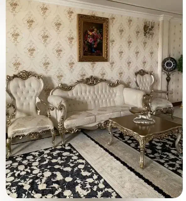 مبل سلطنتی ۹نفره|مبلمان خانگی و میز عسلی|گلپایگان, |دیوار