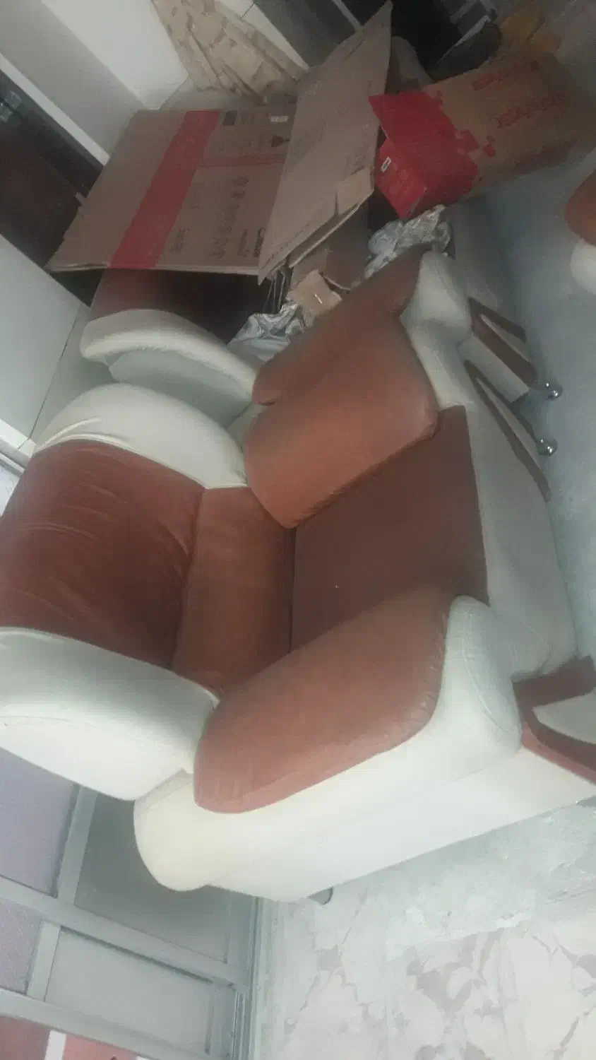 مبل چرمی دسته دوم|مبلمان خانگی و میز عسلی|آق قلا, |دیوار