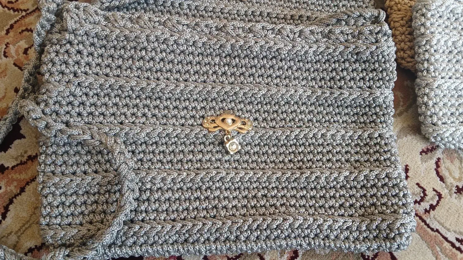 کیف بافتنی مناسب گوشی و رو دوشی|کیف، کفش، کمربند|فیروزه, |دیوار