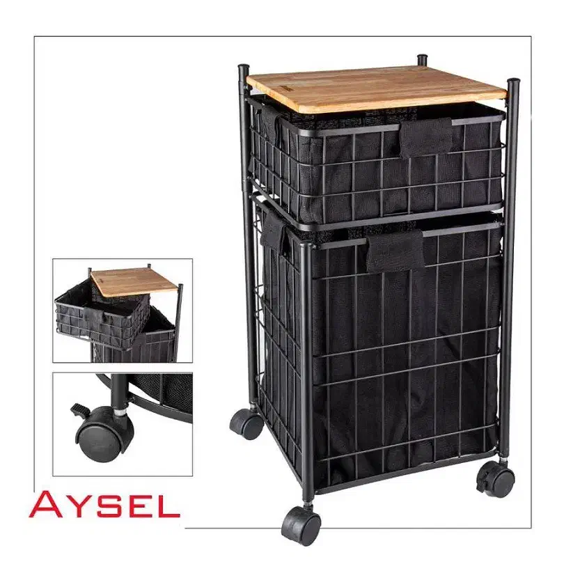 سبد لباس چرک پارچه فلزی|لوازم حمام|مشهد, زمرد|دیوار