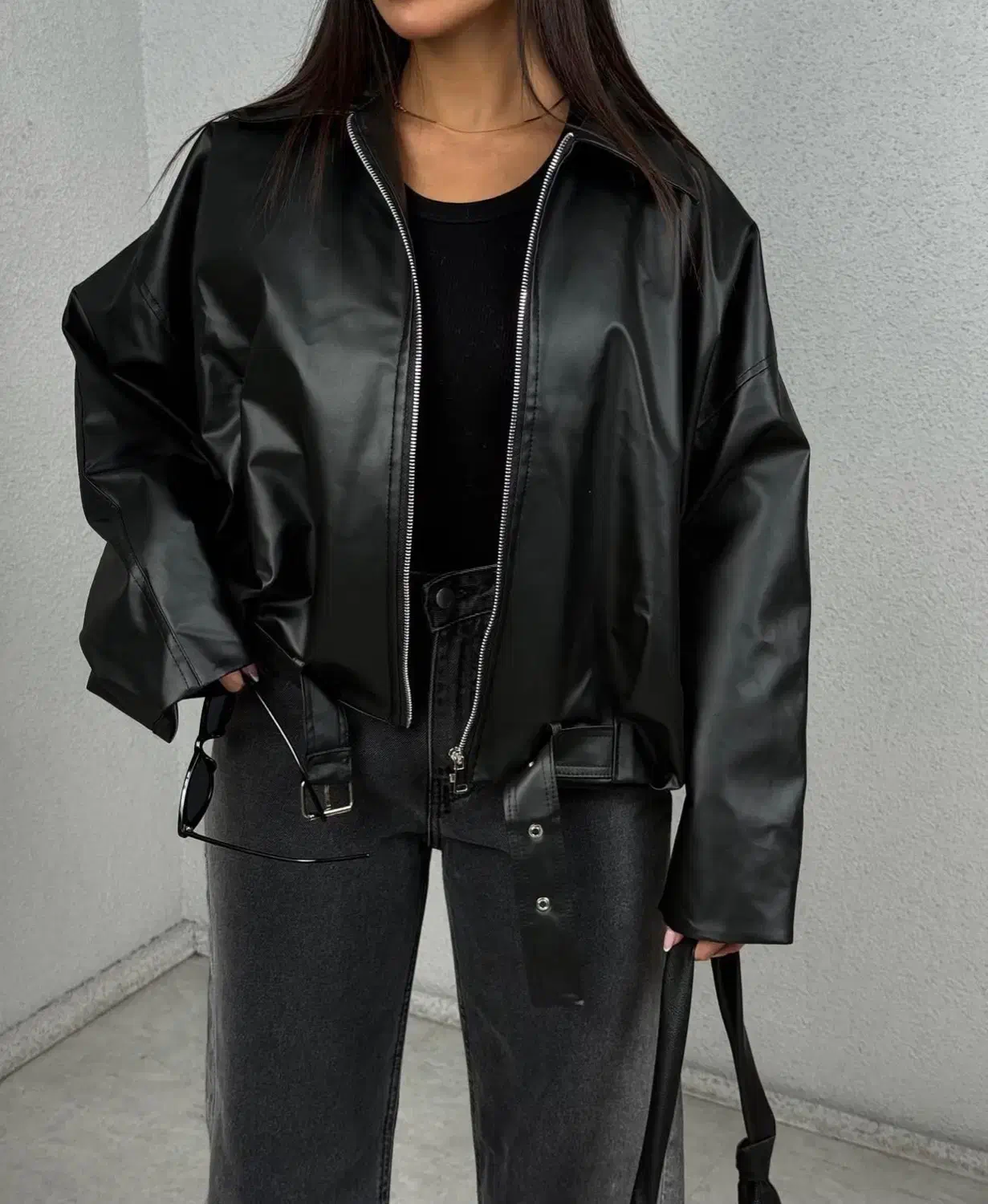 کت بامبر جکت چرم کمربندی|لباس|کرمانشاه, |دیوار