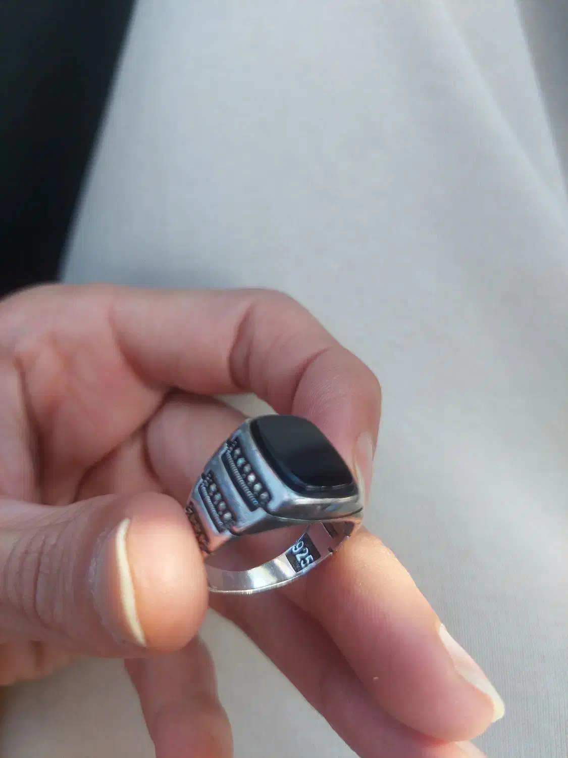 انگشتر نقره نگین اونیکس|جواهرات|ماسال, |دیوار