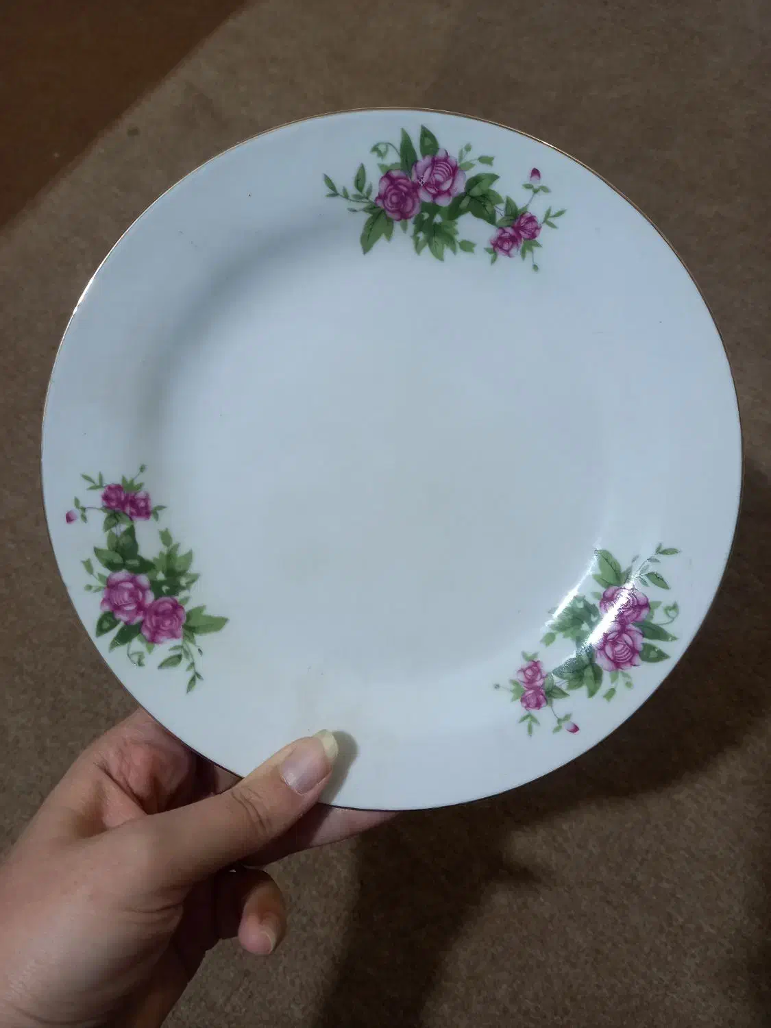 چینی گل قرمزی چین|ظروف سرو و پذیرایی|علویجه - دهق, |دیوار