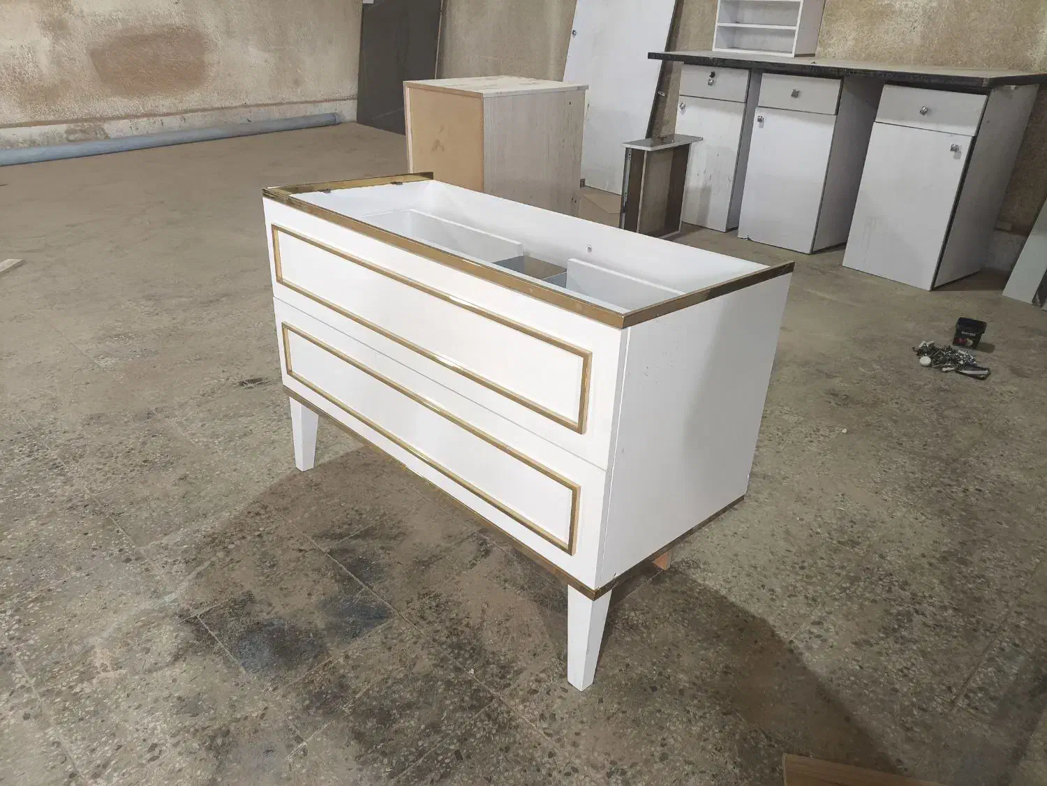 کابینت روشویی تمام پی وی سی با ریل تاندومی|لوازم سرویس بهداشتی|فردیس, انبار نفت|دیوار