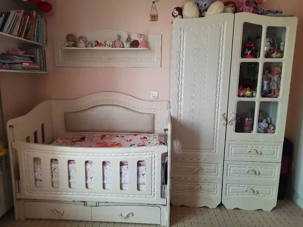 سرویس خواب نوزاد کمجا چوب مدل ویانا مناسب سیسمونی|اسباب و اثاث بچه|تهران, گلستان (شهرک راه آهن)|دیوار