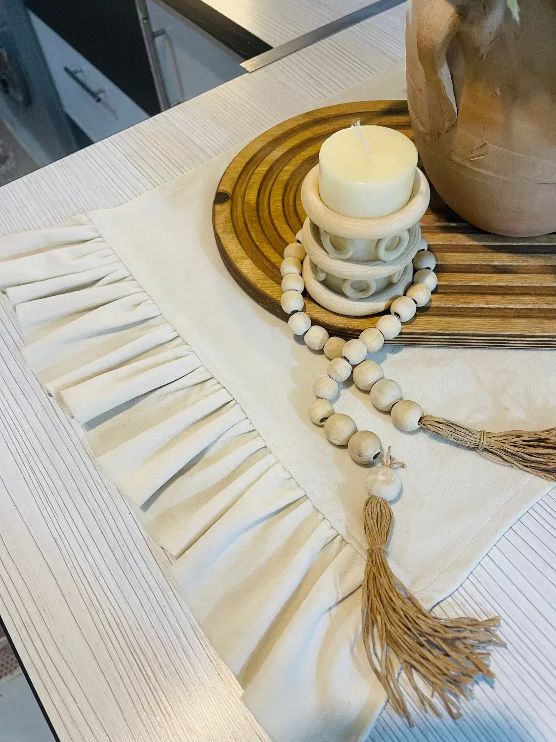 کوسن مکرومه کوسن رافیا|صنایع دستی و سایر لوازم تزئینی|هشتگرد, هشتگرد قدیم|دیوار