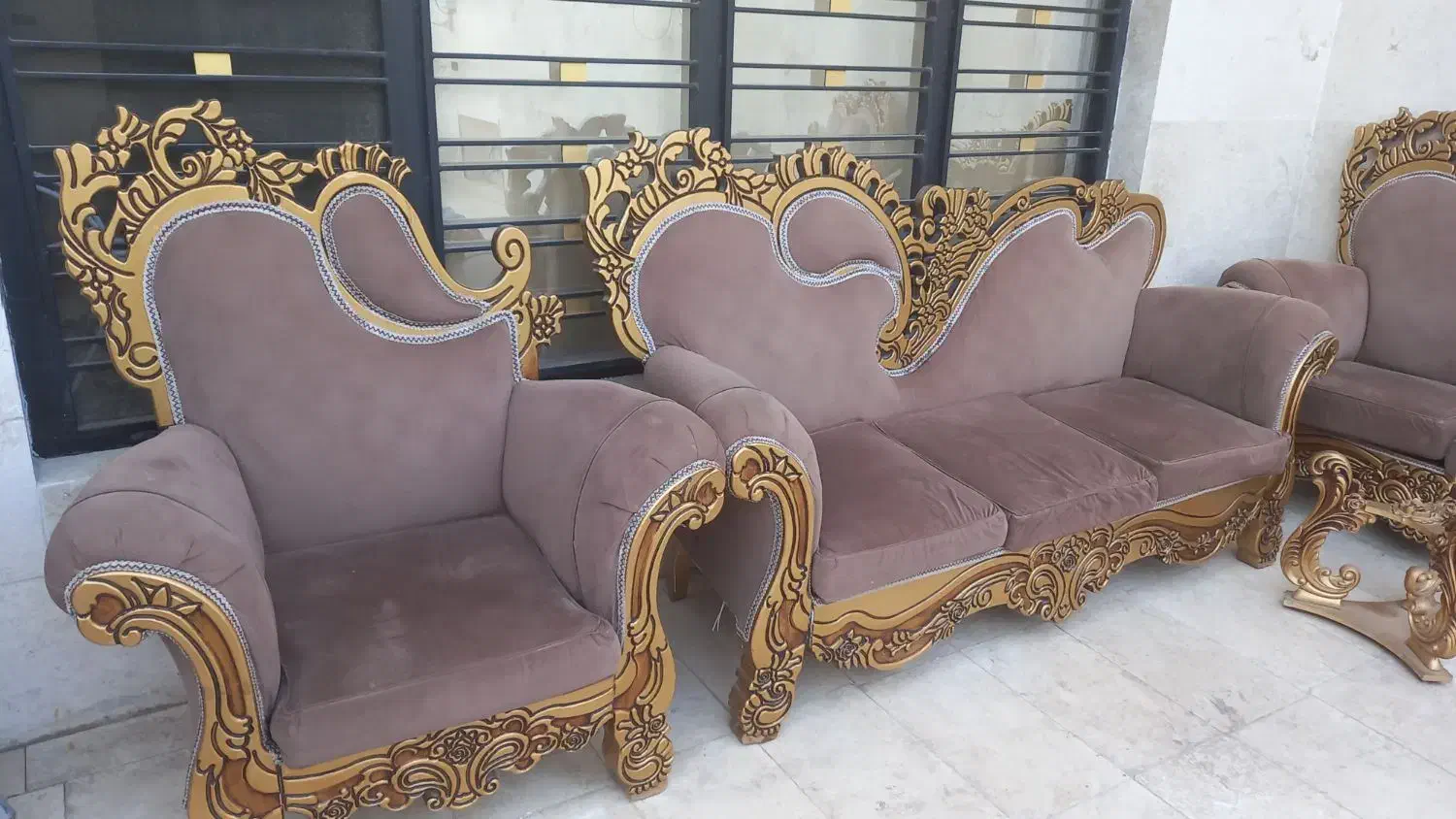 مبل سلطنتی ۷ نفره فروشی|مبلمان خانگی و میز عسلی|سیرجان, |دیوار