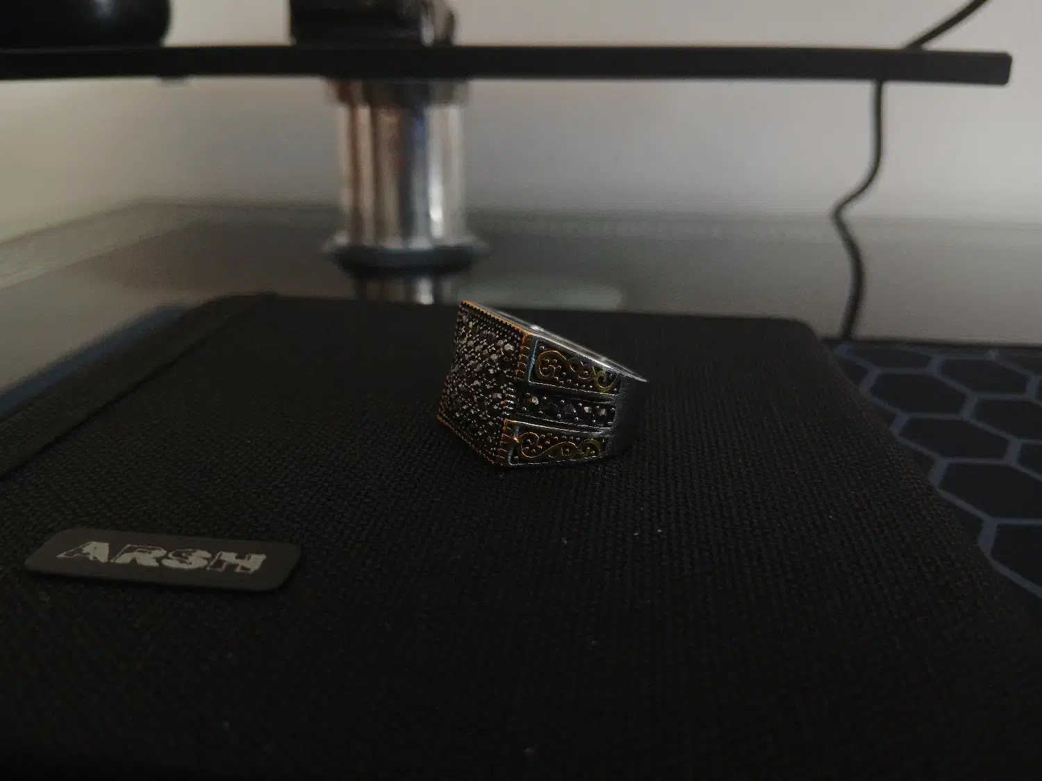 انگشتر نگینی سیاه قلم|جواهرات|کرمان, |دیوار