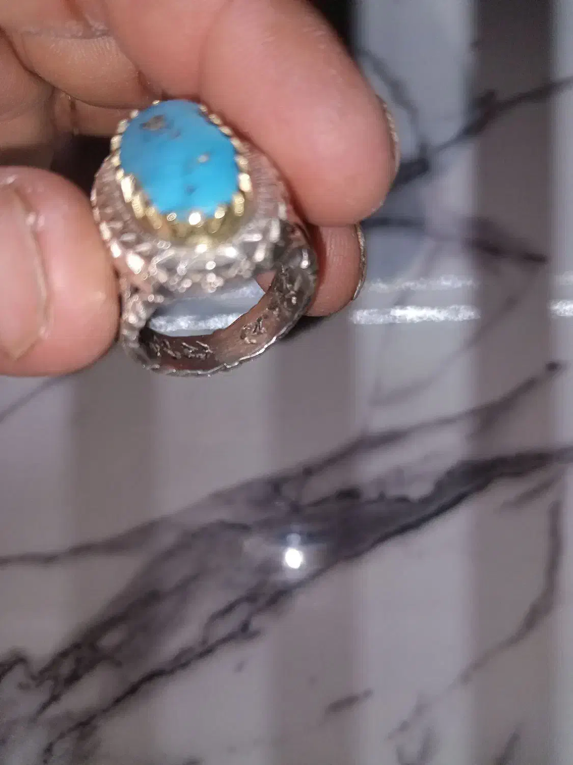 انگشتر فیروزه زنده|کلکسیون اشیاء عتیقه|تهران, تهرانسر شمالی|دیوار