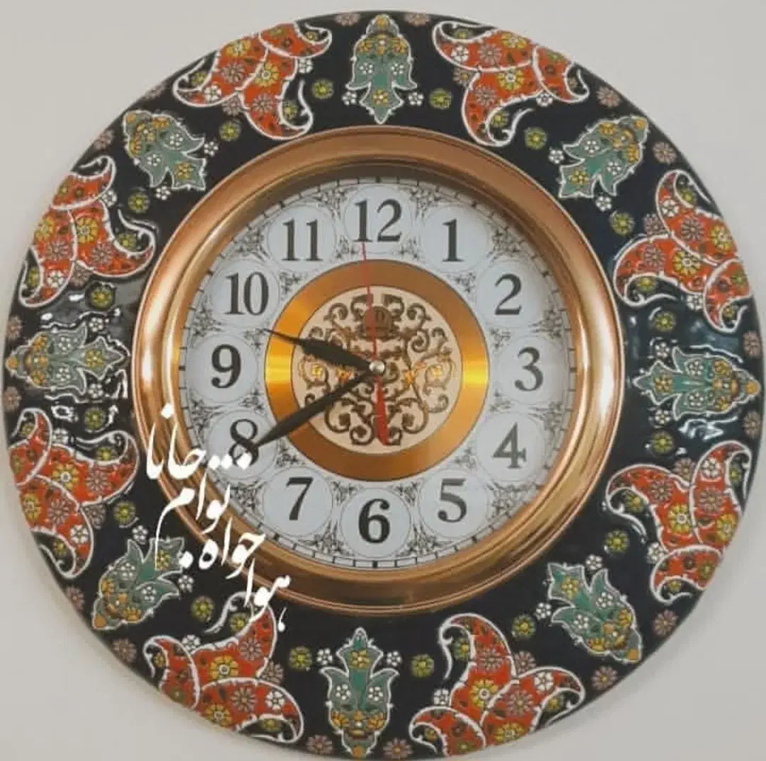 ساعت میناکاری شده|صنایع دستی و سایر لوازم تزئینی|نکا, |دیوار