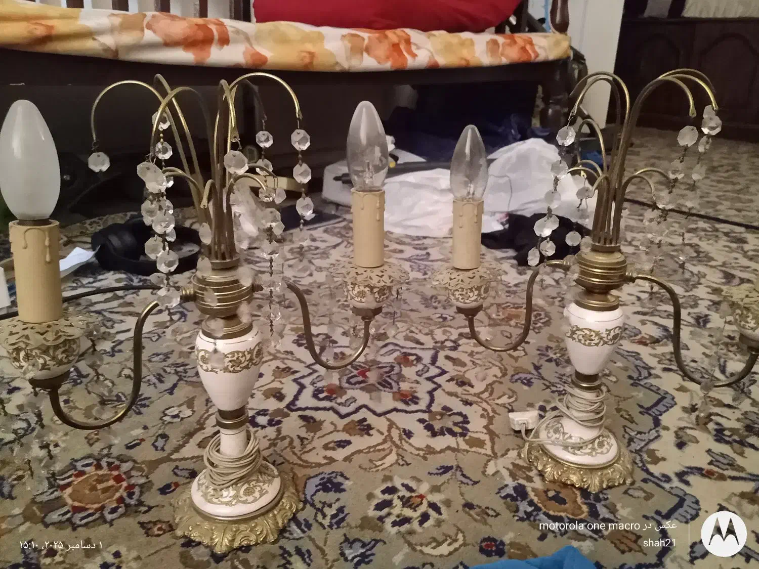 شمعدانی رومیزی برنجی|کلکسیون اشیاء عتیقه|تهران, بهار|دیوار