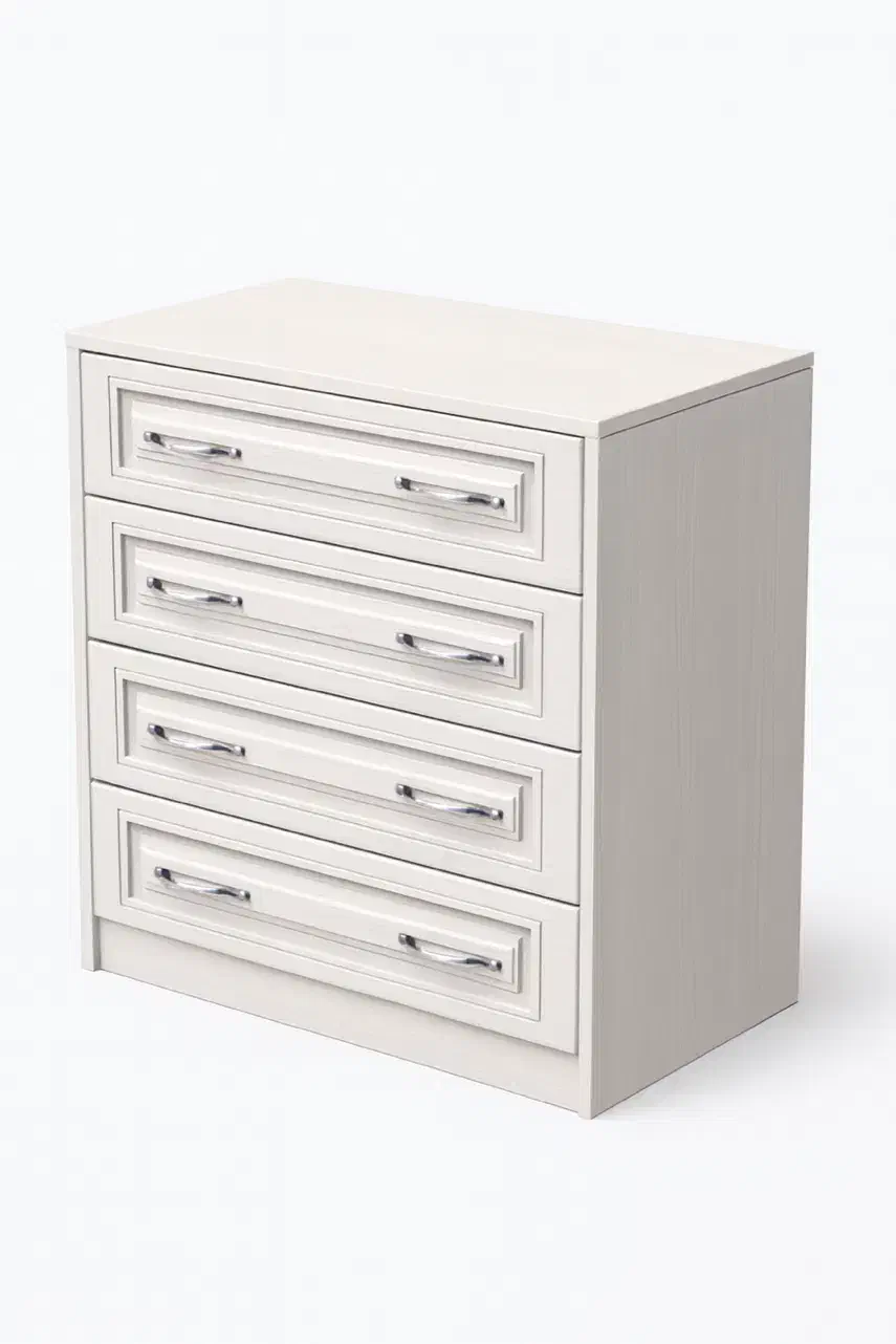 دراور سفید چهار کشو|جاکفشی، کمد، دراور|رباط‌کریم, رباط‌کریم|دیوار