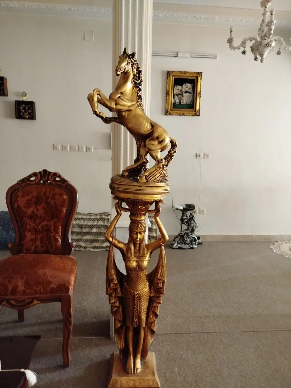 مجسمه اسب وپایه تندیس|مجسمه، تندیس، ماکت|مشهد, دانشجو|دیوار