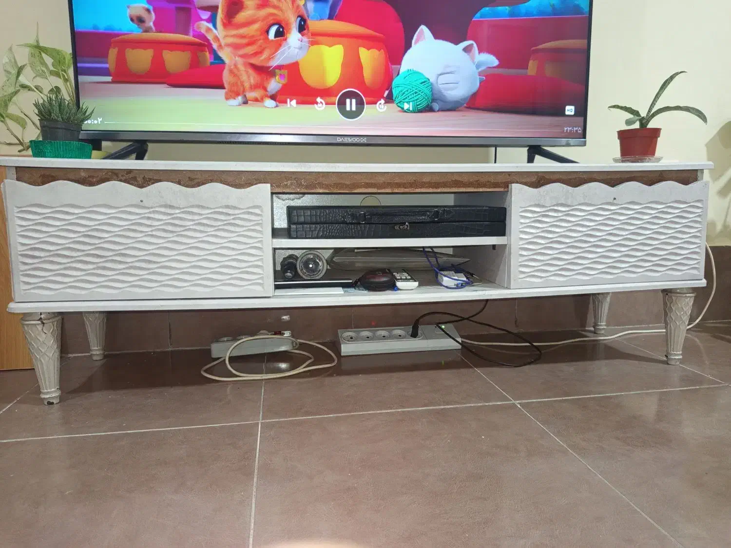 میز تی وی طوسی استخوانی|میز تلویزیون|بابلسر, |دیوار