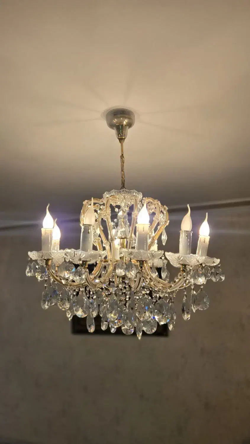 لوستر کریستال ۱۰ شاخه|لوستر و چراغ آویز|تبریز, |دیوار