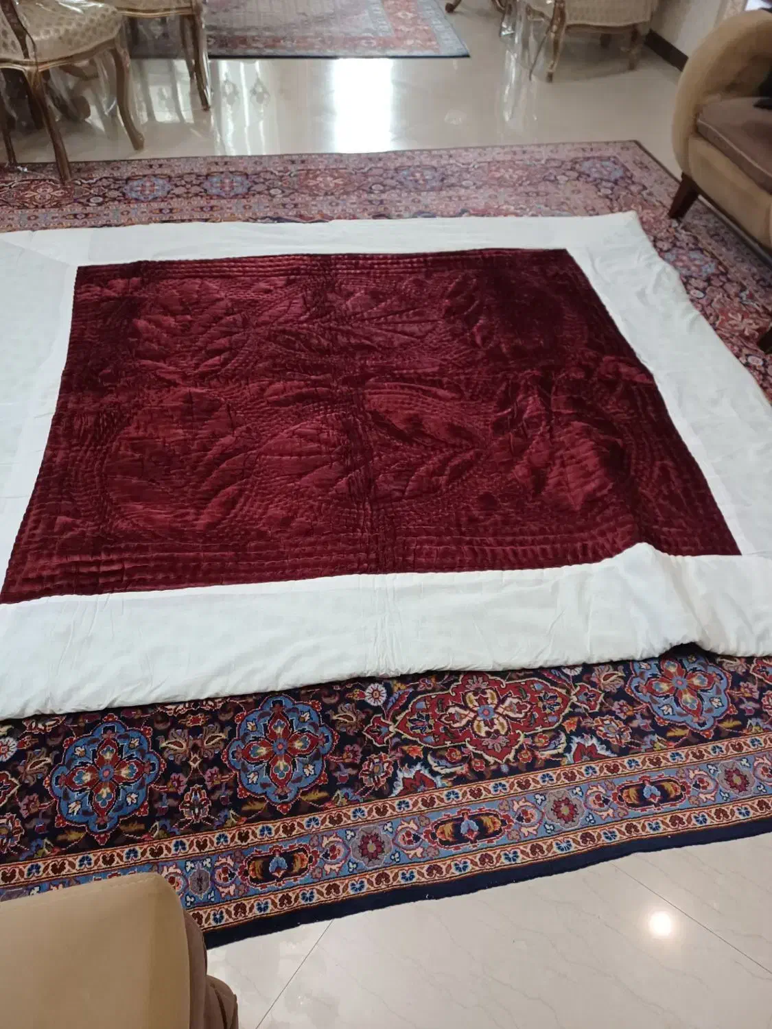 لحاف مخمل در حد نو|رختخواب، بالش، پتو|تربت‌حیدریه, قائم|دیوار
