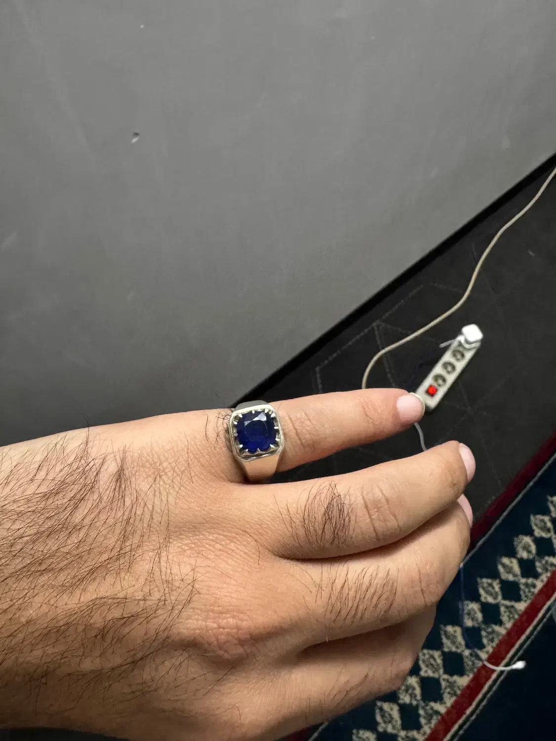 انگشتر یاقوت کبود افریقایی درجه یک دستساز|جواهرات|زاهدان, |دیوار