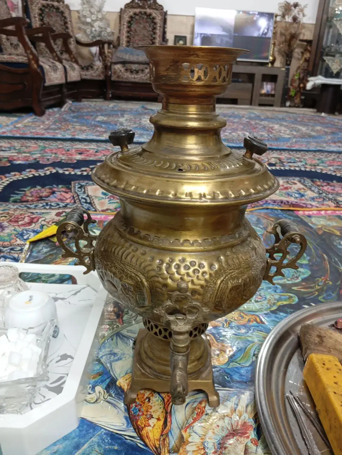 سماور قدیمی|کلکسیون اشیاء عتیقه|رفسنجان, |دیوار