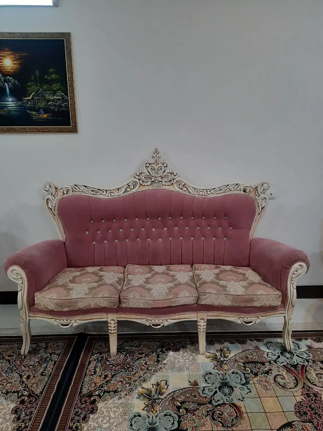 مبل سلطنتی ۹ نفره|مبلمان خانگی و میز عسلی|لنجان, |دیوار