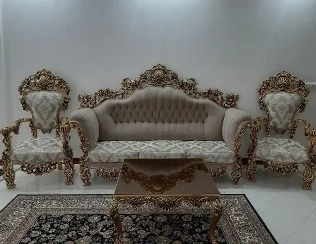 مبل ۷ نفره سالم و نو|مبلمان خانگی و میز عسلی|الیگودرز, |دیوار