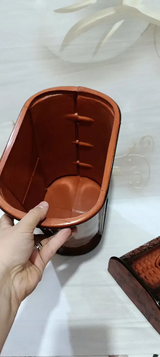 جا دستمال وسطل قدیمی|کلکسیون اشیاء عتیقه|ارومیه, |دیوار