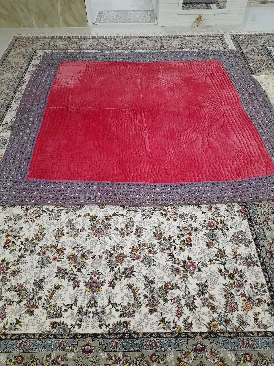 لحاف دو دردو متر درحدنو استفاده نشده زیاد|سرویس روتختی|قروه, |دیوار