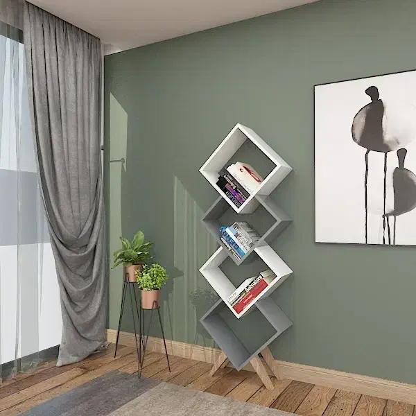 کتابخانه|کتابخانه، شلف، قفسه‌های دیواری|شهریار, کهنز|دیوار