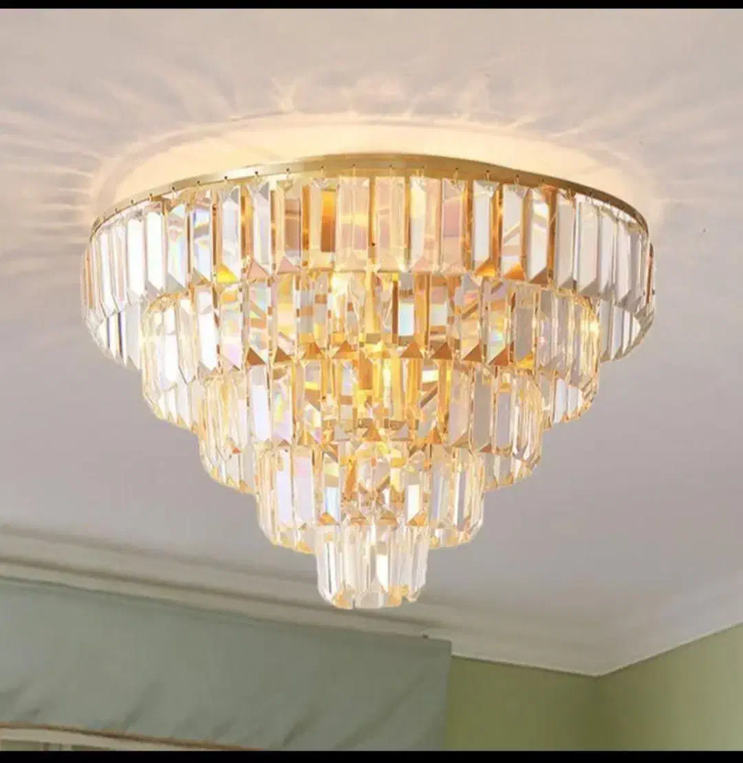 لوستر الماس. کریستالی مدل تینا دایره. AC light|لوستر و چراغ آویز|تهران, سنگلج (شاپور)|دیوار