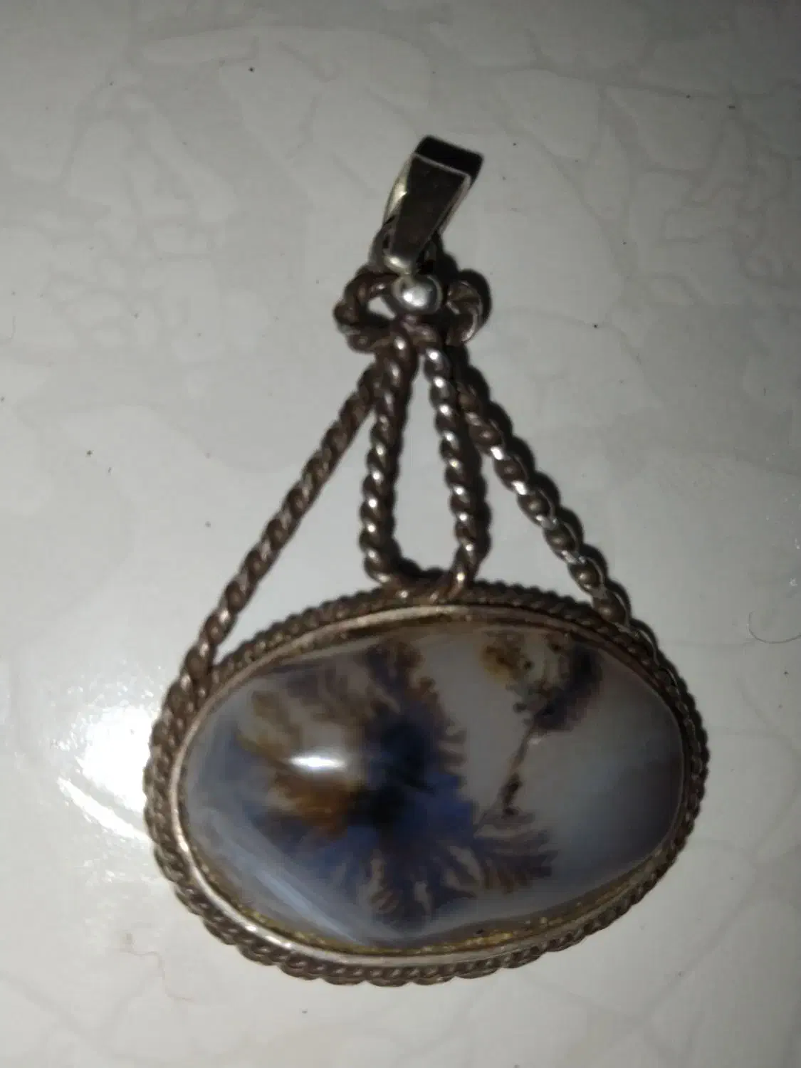 آویز سنگ شجراصل دستساز|جواهرات|زنجان, |دیوار