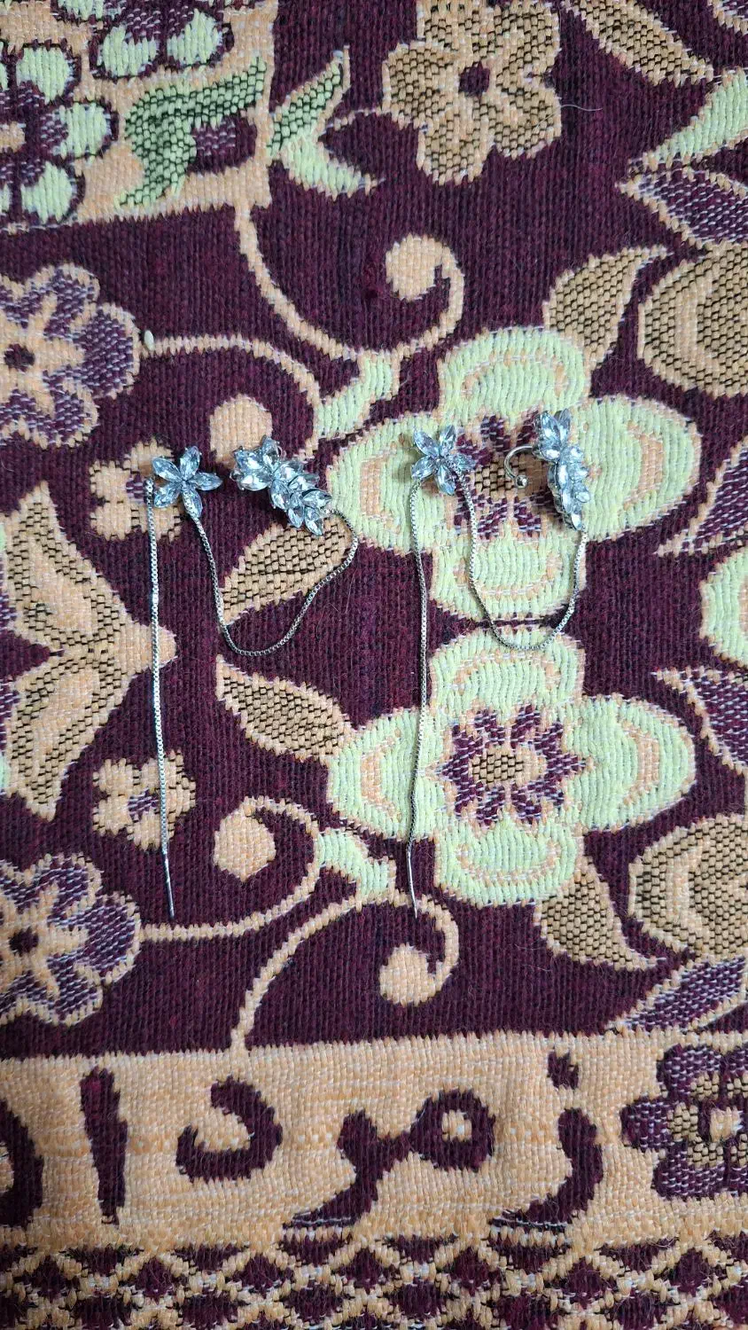 دوجفت گوشواره نو میخی سیلورسنبل نقره ای|جواهرات|مراغه, |دیوار