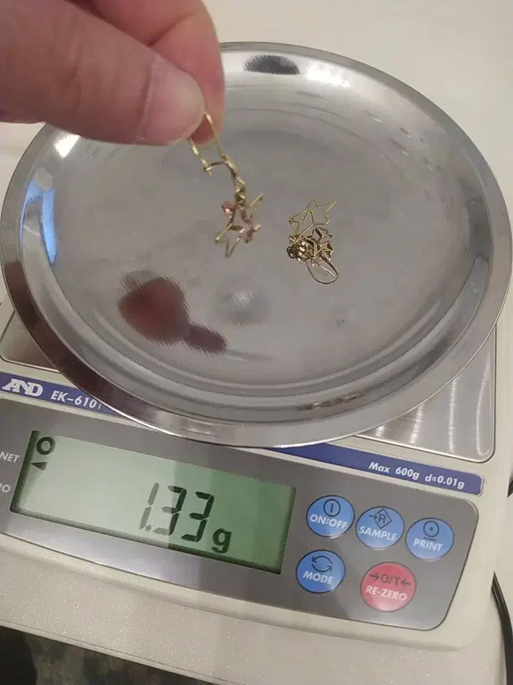 طلا . گوشواره ستاره ای بدون اجرت|جواهرات|قرچک, مهدیه|دیوار