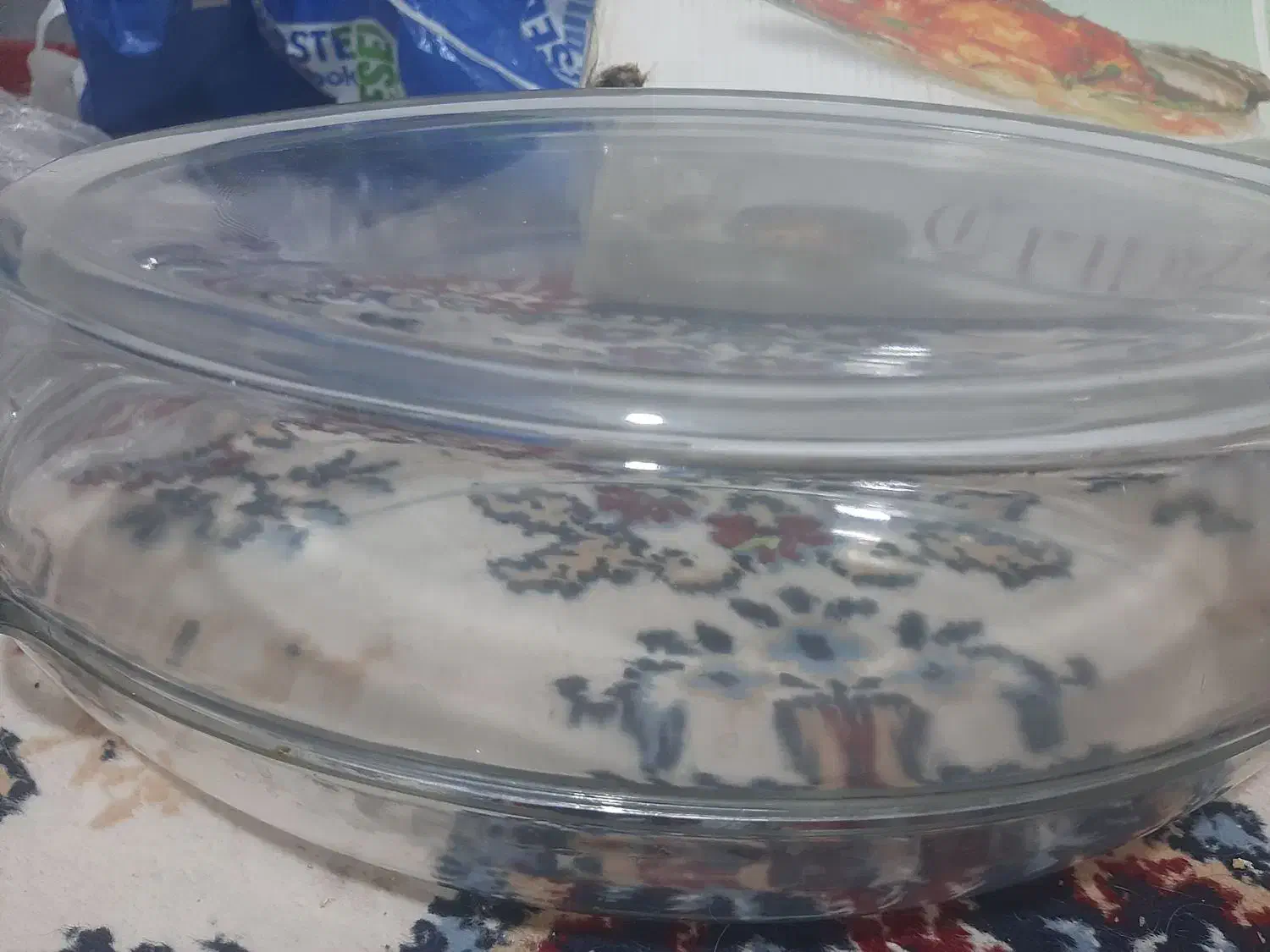 جا مرغی شیشه ای درب چفت شو|ظروف سرو و پذیرایی|شیراز, ریاستی|دیوار