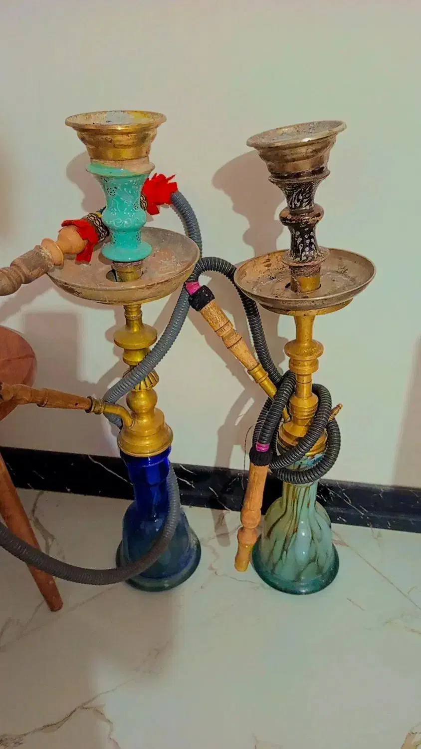 قلیان با تنه برنجی|کلکسیون و سرگرمی|تهران, والفجر (افسریه)|دیوار