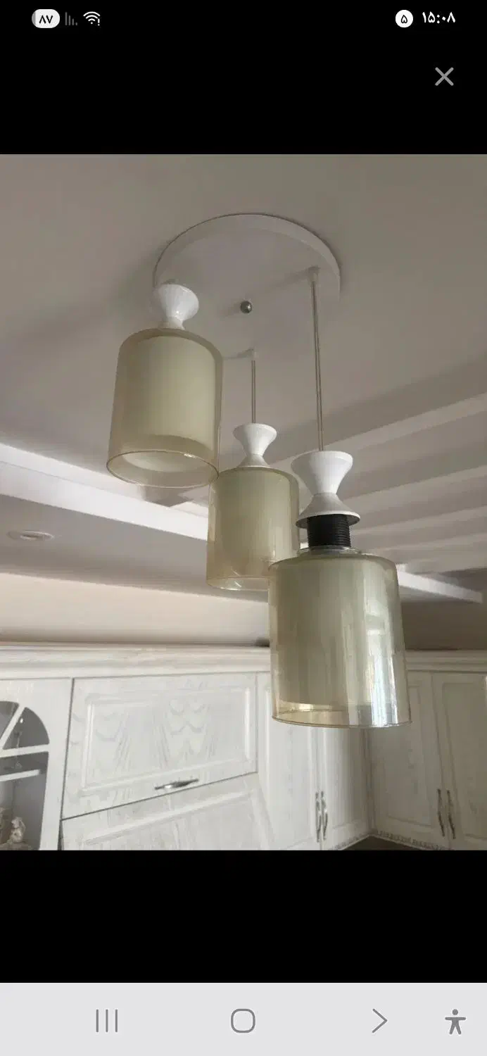 چراغ آویز ۳شاخه|لوستر و چراغ آویز|مشهد, امام رضا (ع)|دیوار