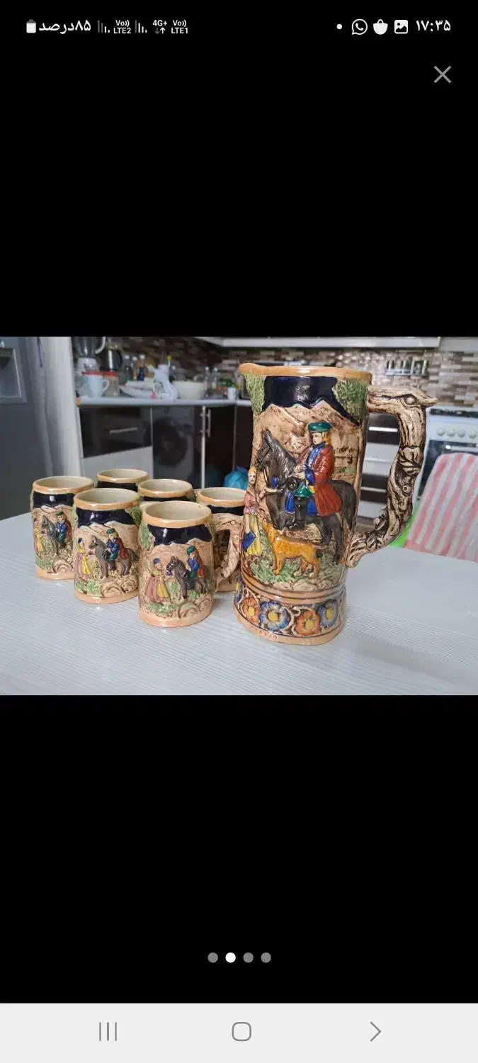 پارچ و لیوان قدیمی خارجی|صنایع دستی و سایر لوازم تزئینی|شاهینشهر, عطار|دیوار