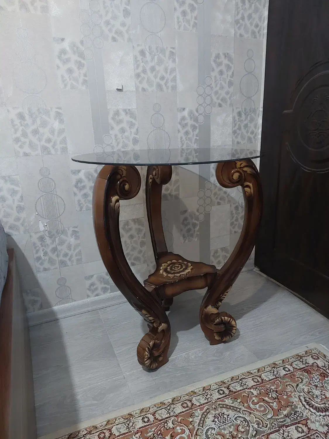 میز تلفن چوبی و برنج|میز تلفن|تبریز, |دیوار