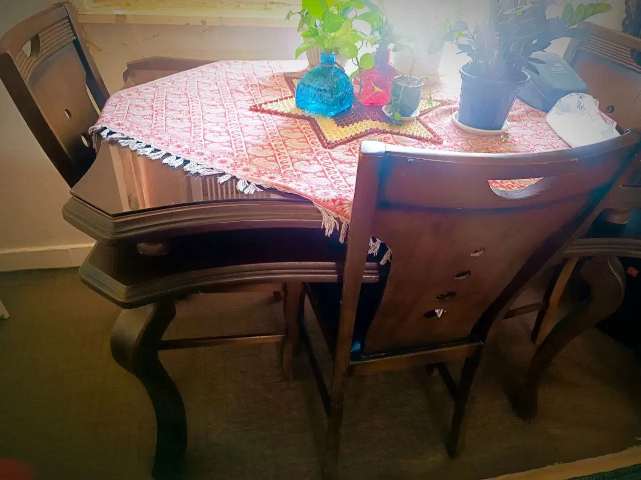 میز ناهارخوری 4نفره|میز و صندلی غذاخوری|کبودرآهنگ, |دیوار