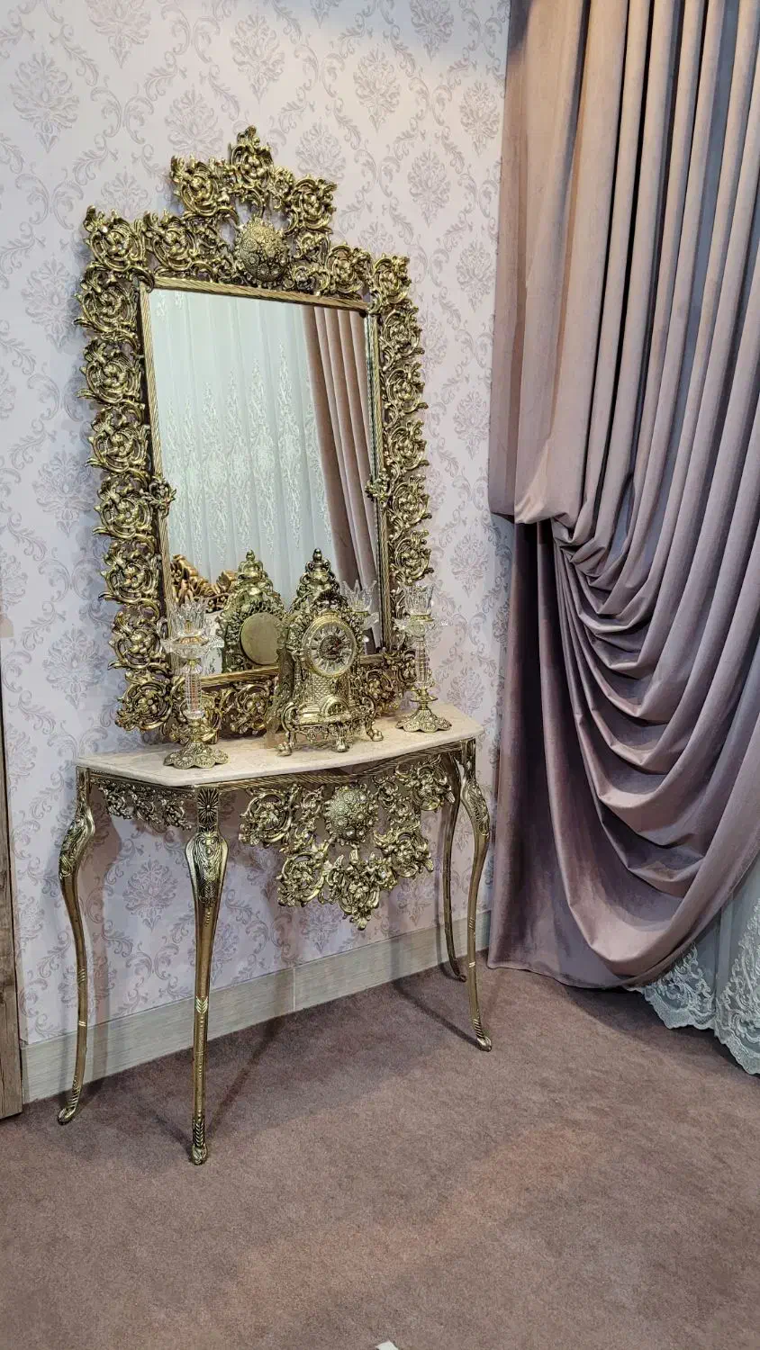 آینه شمعدان برنز|آینه|زنجان, |دیوار