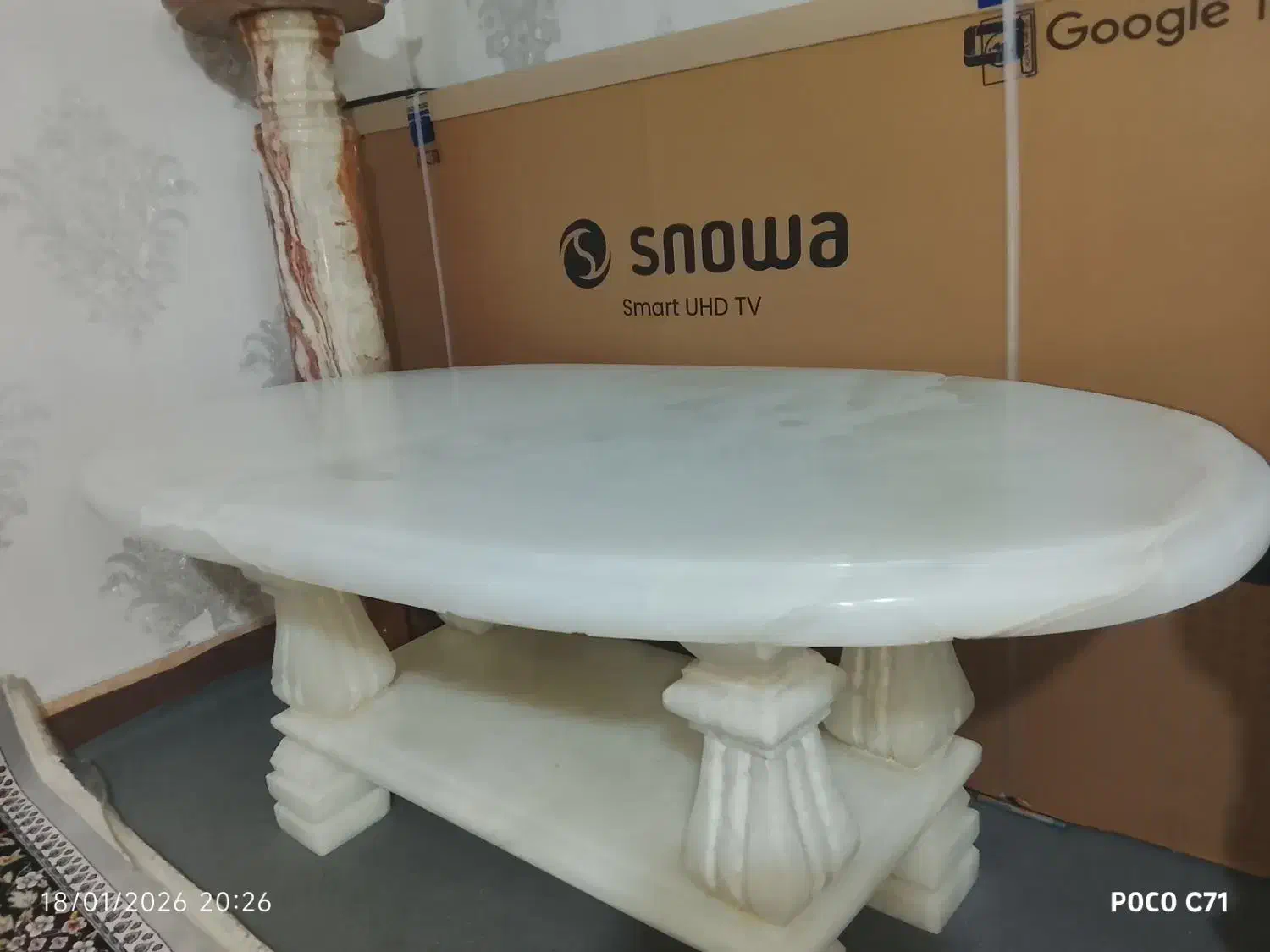 میز و جلو مبلی سنگ مرمر|مبلمان خانگی و میز عسلی|نسیم‌شهر, |دیوار