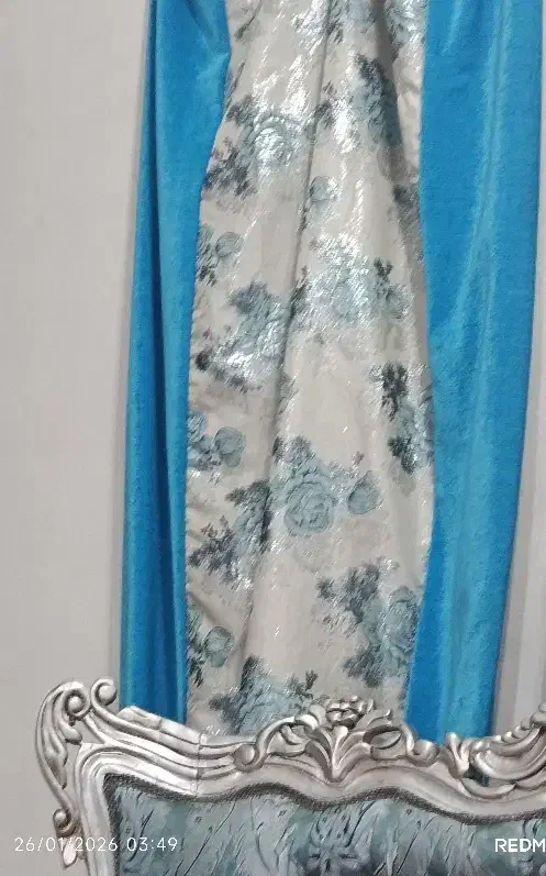 والن آبی|پرده، رانر، رومیزی|هشتگرد, شهرک آپادانا|دیوار