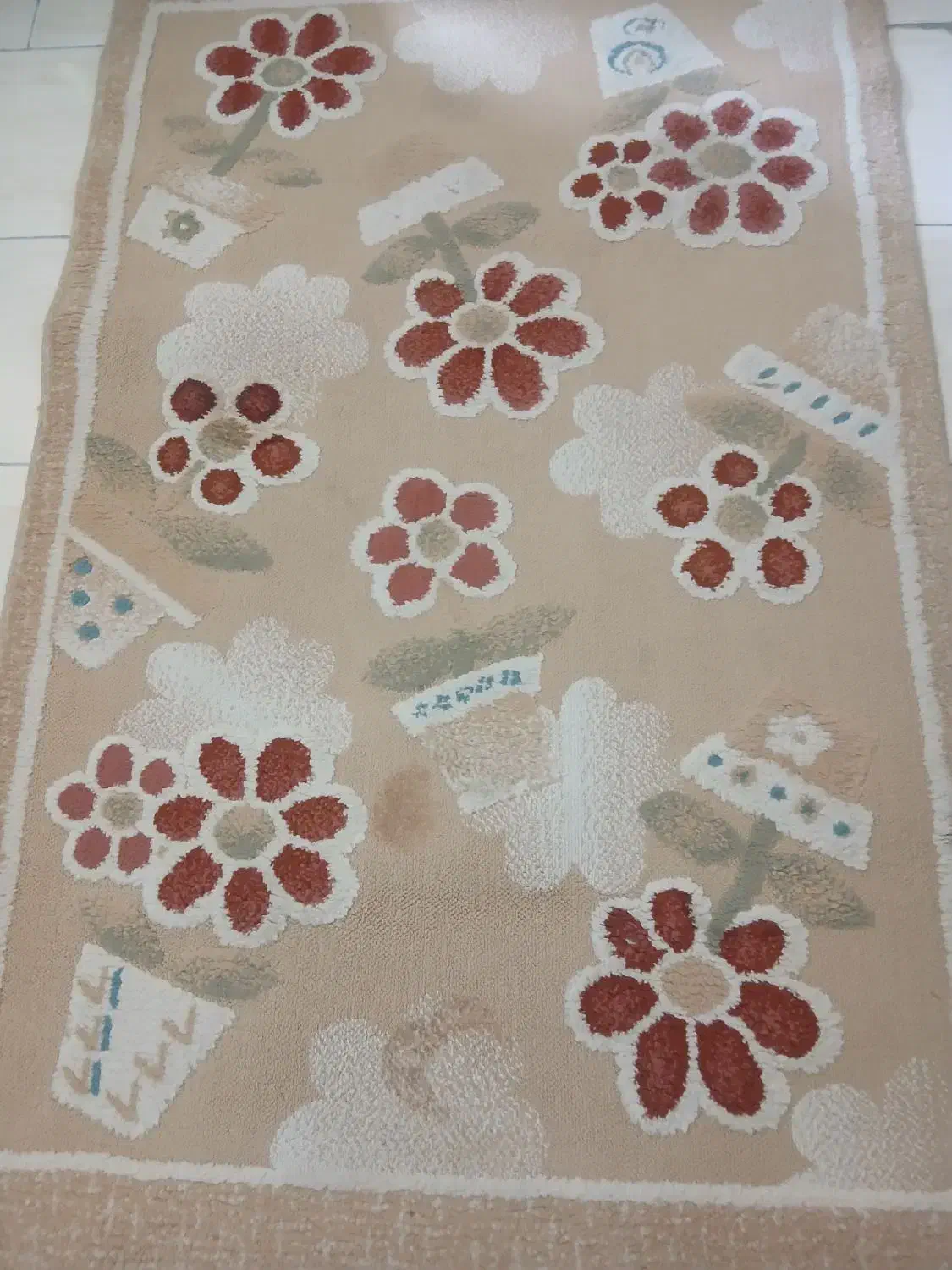 قالیچه گل برجسته دو تاجاش سوختگی داره|فرش|پاکدشت, پاکدشت (مامازند)|دیوار