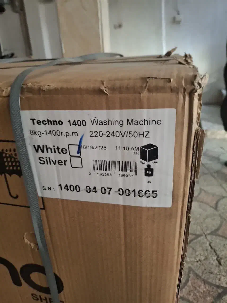 ماشین لباسشویی تکنو کاملا نو زیر قیمت بازار|ماشین لباسشویی و خشککن لباس|قدس, شهرقدس|دیوار