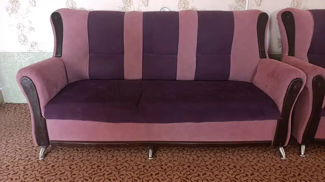 مبلمان 7 نفره..اسکلت مقاوم..تمیز و سالم|مبلمان خانگی و میز عسلی|فسا, |دیوار